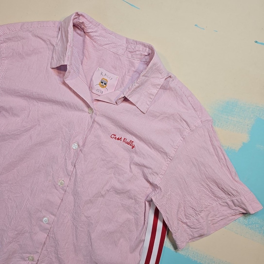 Pink Striped Button-Down Shirt